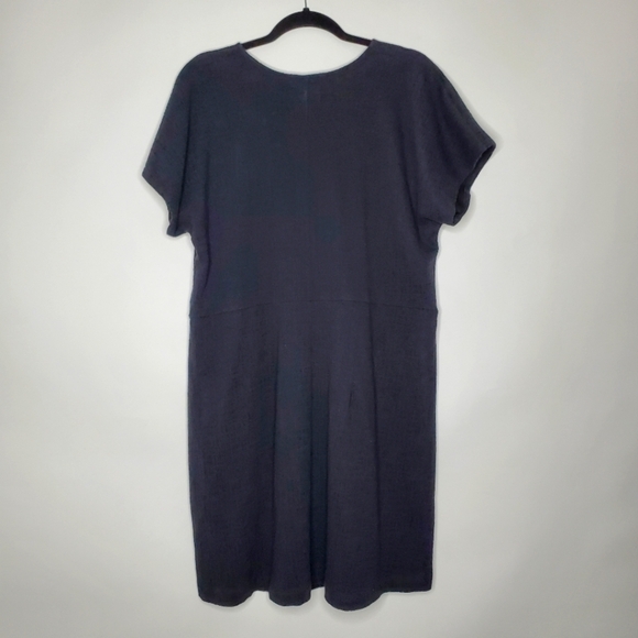Madewell Cross Front Mini Dress Size 1X Short Sleeve Faux Wrap Office Academia - Picture 4 of 12